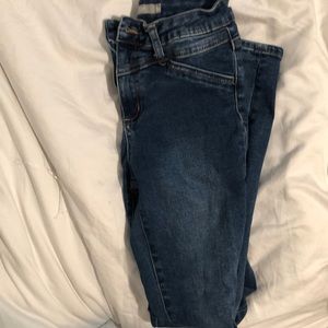 Size 14 kids dark blue jeans straight legs